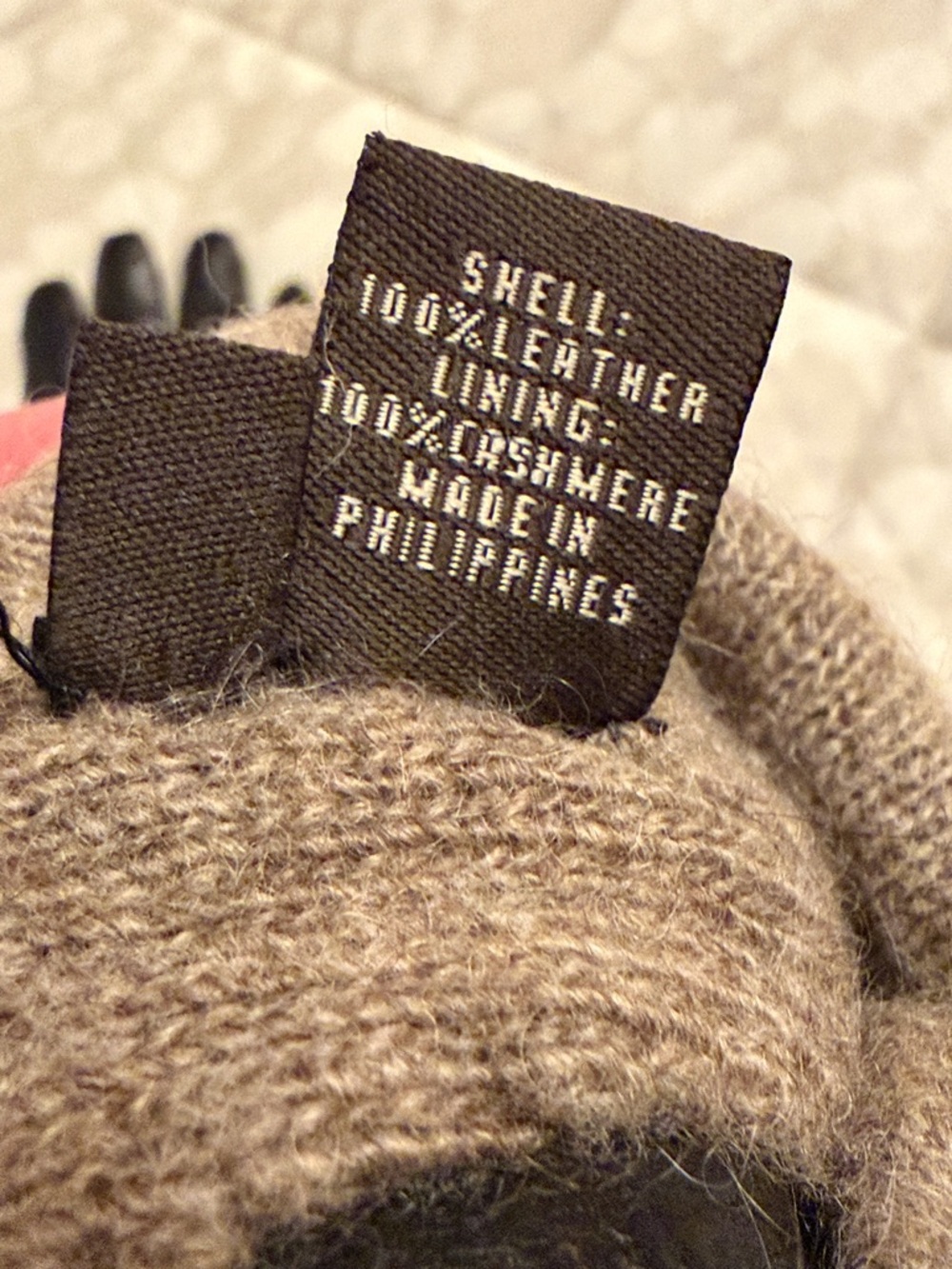 Coach Chocolate Brown Leather Gloves with Gold-Tone Button Accents - Picture 6 of 7